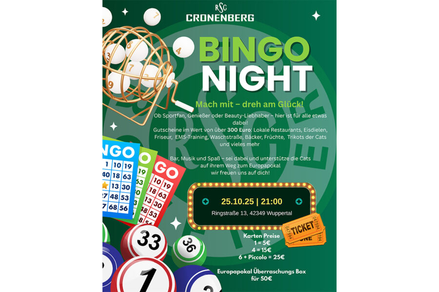 Bingo-Night beim RSC Cronenberg