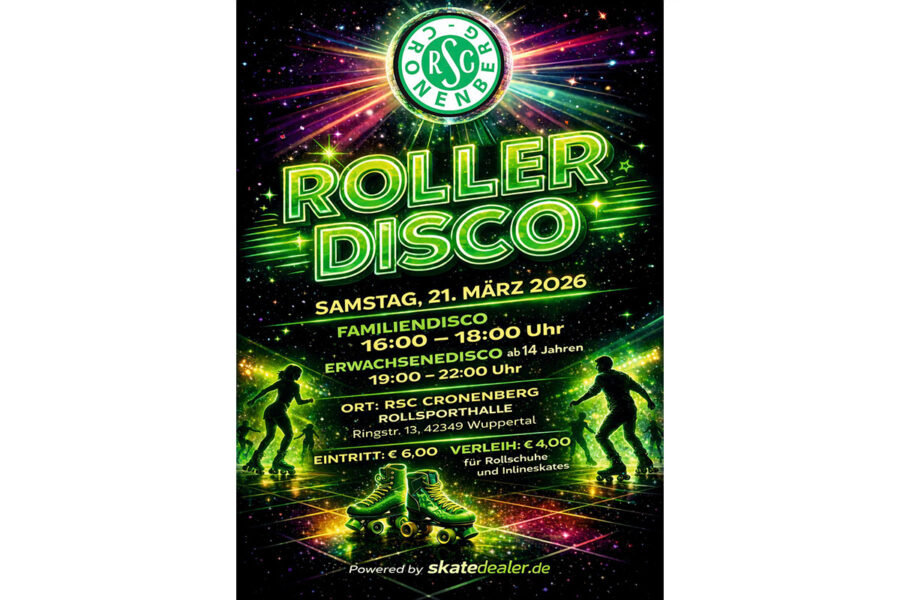 Licht aus, Musik an, Skates los: Rollerdisco am 21. März 2026